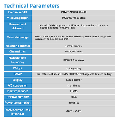 PQWT M400 Máy phát hiện nước ngầm di động tìm dưới lòng đất 400m phát hiện nước khoan trong điện thoại