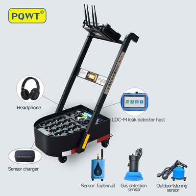 Máy dò rò rỉ đường ống nước siêu âm PQWT LDC Thiết bị đường ống dẫn nước 9m