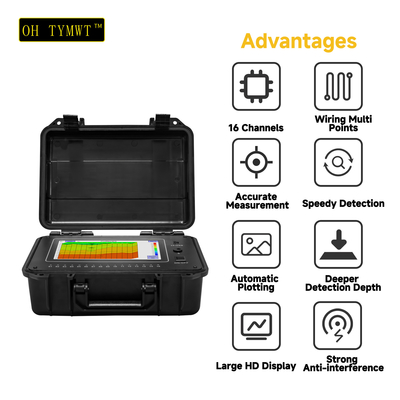 TYM D Series 500m Well Water Detector Underground Finder 16 kênh Thiết bị khảo sát địa vật lý