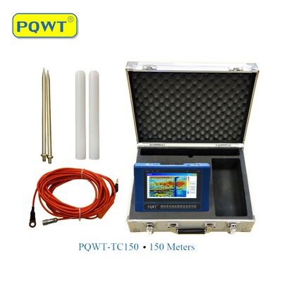 PQWT-TC150 Máy phát hiện nước lỗ khoan đo điện trở 150m Máy phát hiện nước máy dò dưới lòng đất