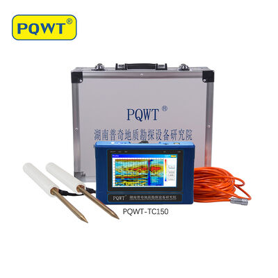 PQWT-TC150 Máy phát hiện nước lỗ khoan đo điện trở 150m Máy phát hiện nước máy dò dưới lòng đất