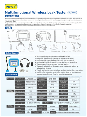 Phát hiện rò rỉ khí âm dưới lòng đất PQ BT20 Phát hiện rò rỉ đường nước