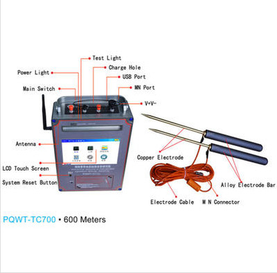 PQWT-TC700 Máy tìm nước tầm xa 600m Khảo sát địa vật lý cho nước ngầm