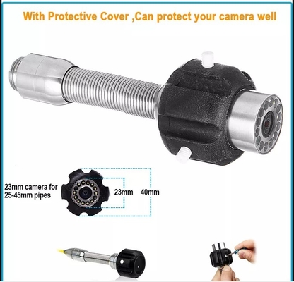 Máy phát hiện tắc nghẽn đường ống ABS Máy ảnh kiểm tra hệ thống ống nước 7 inch Cáp 20m