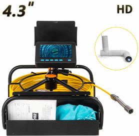 Máy dò tắc nghẽn đường ống 4.3 inch Kiểm tra đường ống ngầm cáp 10m
