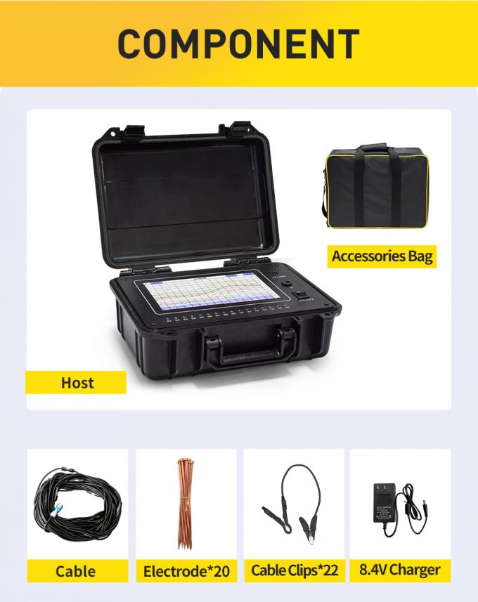 TYM D Series 500m Well Water Detector Underground Finder 16 kênh Thiết bị khảo sát địa vật lý 6