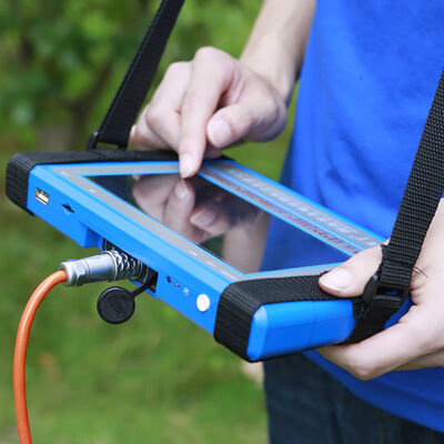 Máy dò nước PQWT TC150 với độ sâu phát hiện 150m, lập bản đồ tự động và pin lithium có thể sạc lại để phát hiện nước ngầm